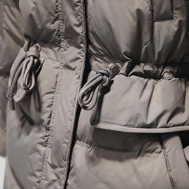 Women's Cotton Padded Parkas Clothes Fashion Loose Hooded Long Coat Winter Warm Long Sleeve Female Outerwear