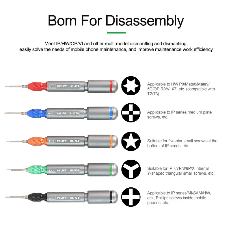 

RELIFE RL-724 High-Precision Magnetic Torque Screwdriver Suitable for Maintenance And Disassembly of Various Electronic Devices
