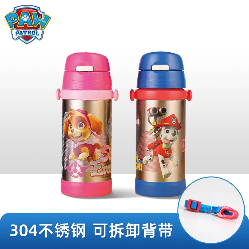 350ml Spin Master Cartoon Cups Kids Outdoor Portable Water PAW Patrol Stainless Steel Vacuum Flasks Baby Water Bottle Sippy Cup