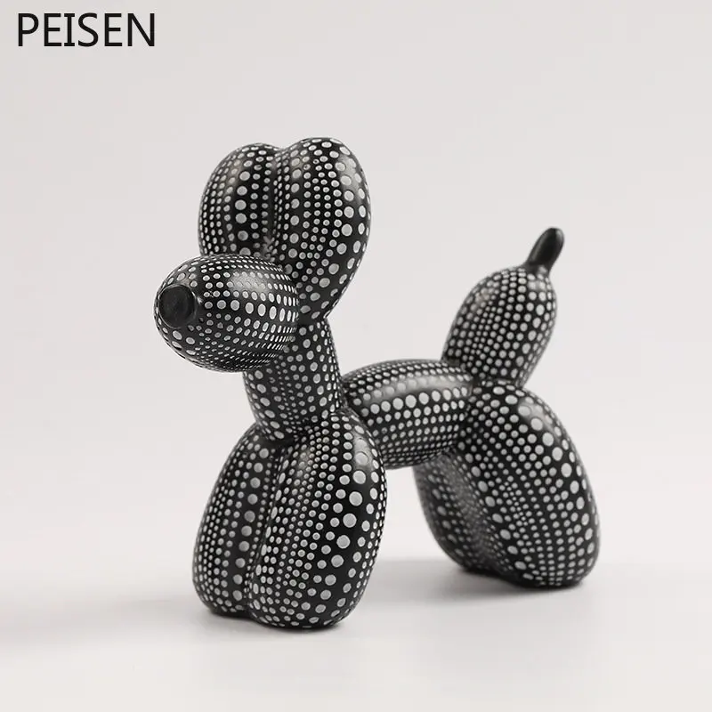 

Nordic Polka Dot Balloon Dog Resin Decorative Artwork Creativity Living Room Home Desktop Decorative Ornaments Home Decor