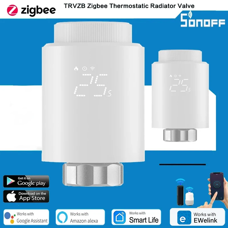 Термостатический клапан радиатора SONOFF Zigbee привод термостата контроль