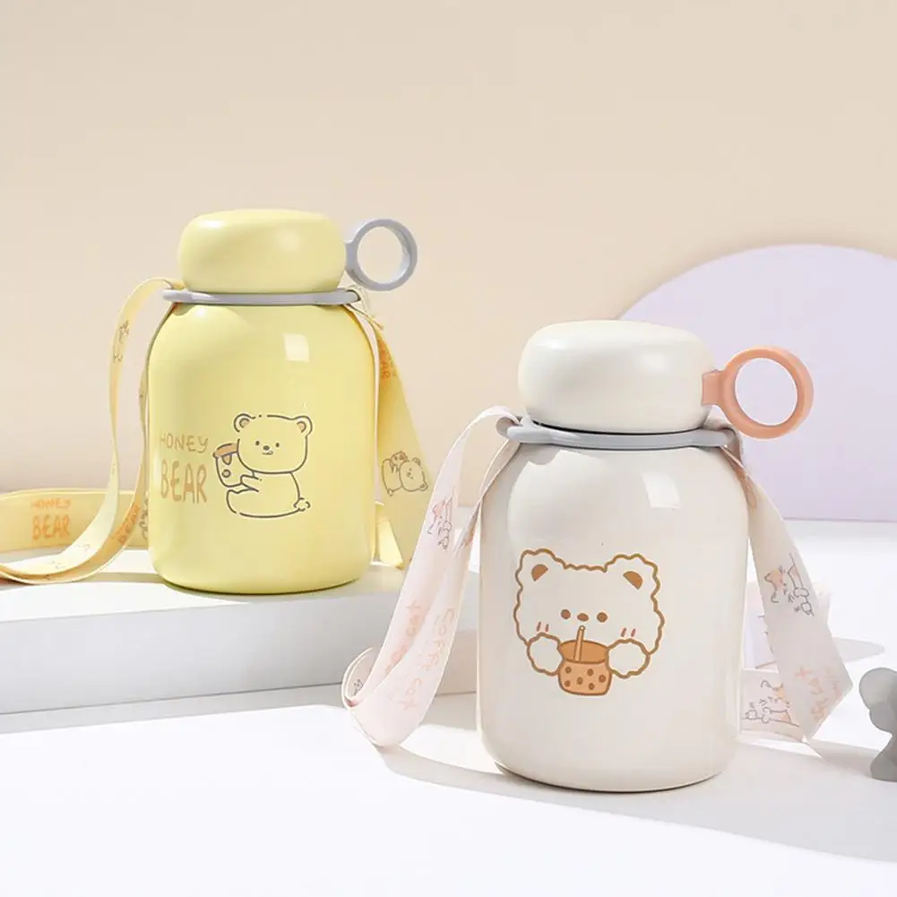 Модная мультяшная Изолированная кружка с подвесной веревкой чашка для воды