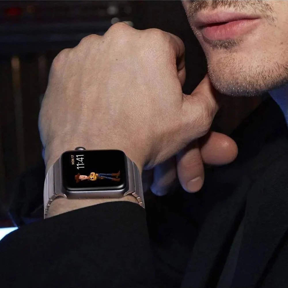 49mm Stainless Steel Link Strap for Apple Watch Band Ultra 49mm 8 7 45mm 41mm Men Bracelet for Iwatch 6 5 4 Se 40mm 44mm 38 42mm