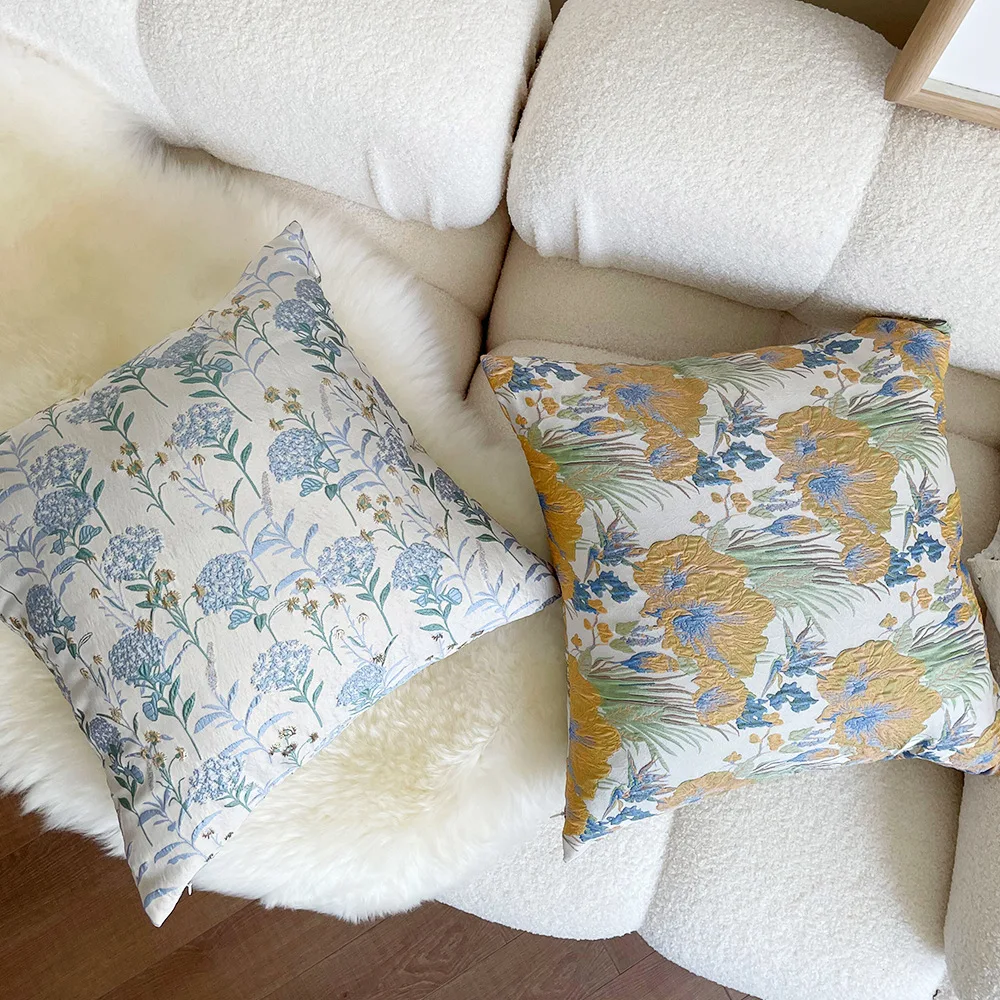 

45x45cm retro flower pattern cushion cover pillowcase lumbar pillow cover