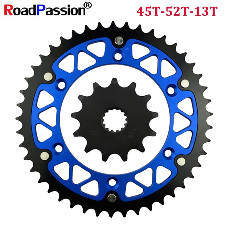 13T передняя 45T ~ 52T задняя зубчатая звездочка колесо мотоцикла подходит для YAMAHA YZ125