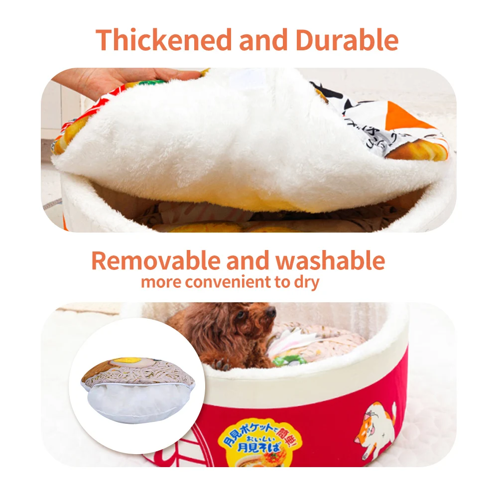 pet bed instant noodle pet dog cat house kennel super large warm dog cat nest beds cushion udon cup noodle pet bed cozy nest free global shipping