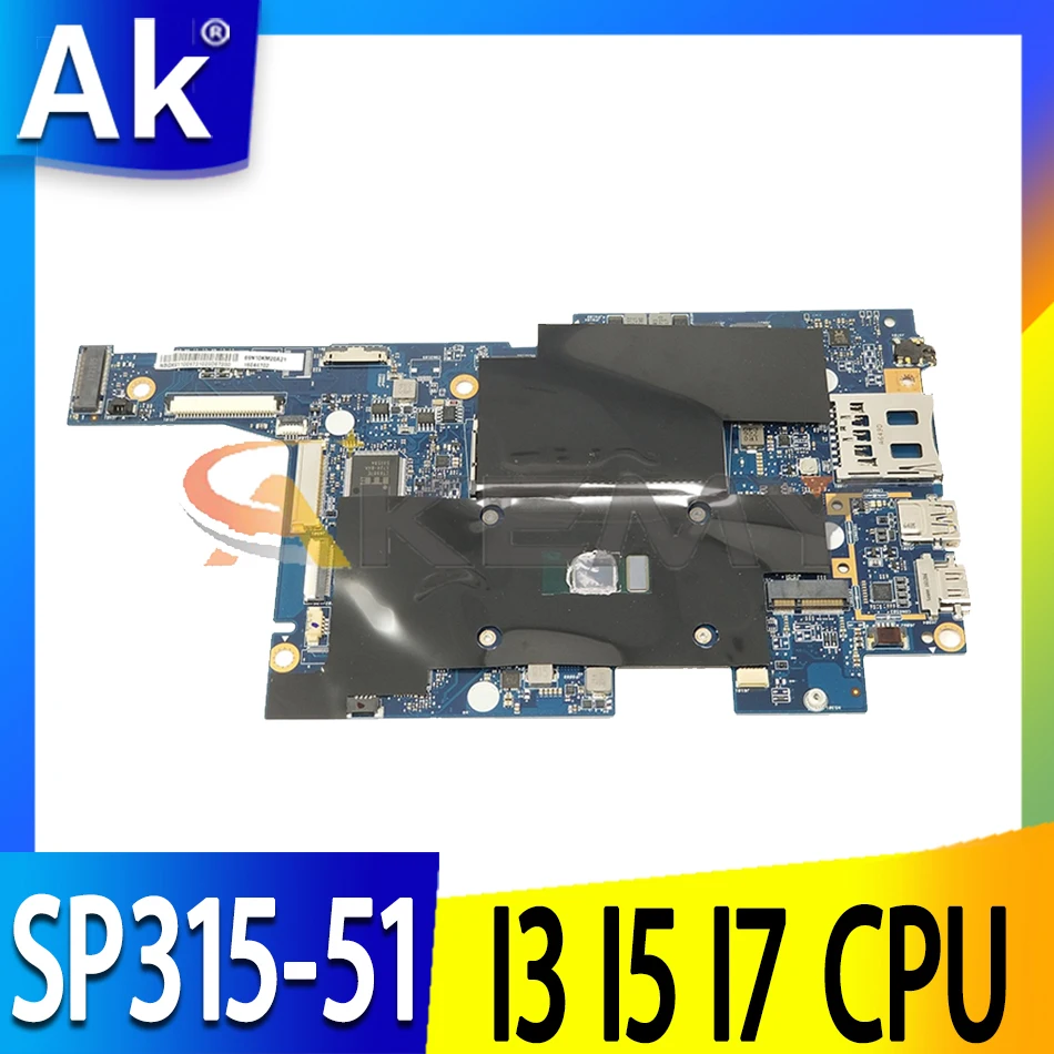 

Материнская плата для ноутбука ACER Aspire Spin 3, модель SP315, с процессором I3, I5, I7 6-го поколения или процессором 7-го поколения, 4 Гб ОЗУ, ST5DB, материнс...