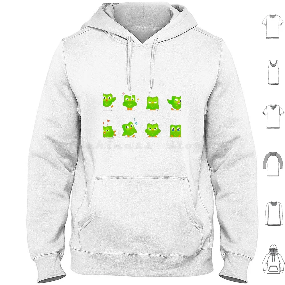 

Толстовка Duolingo с капюшоном, хлопковая, с длинным рукавом, дуолинго, дуолинго, сова, языки, мемы, Сова, испанский, французский языки, мемы 2017