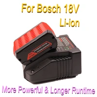 18v battery 10ah rechargeable li ion for bosch 18 v power tool backup 10000mah portable replacement bat609 lndicator light