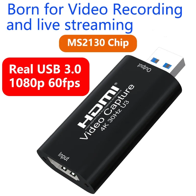 

Карта видеозахвата MS2130, 4K, 30 Гц, HDMI, USB 3,0, 1080p, 60 кадров/с