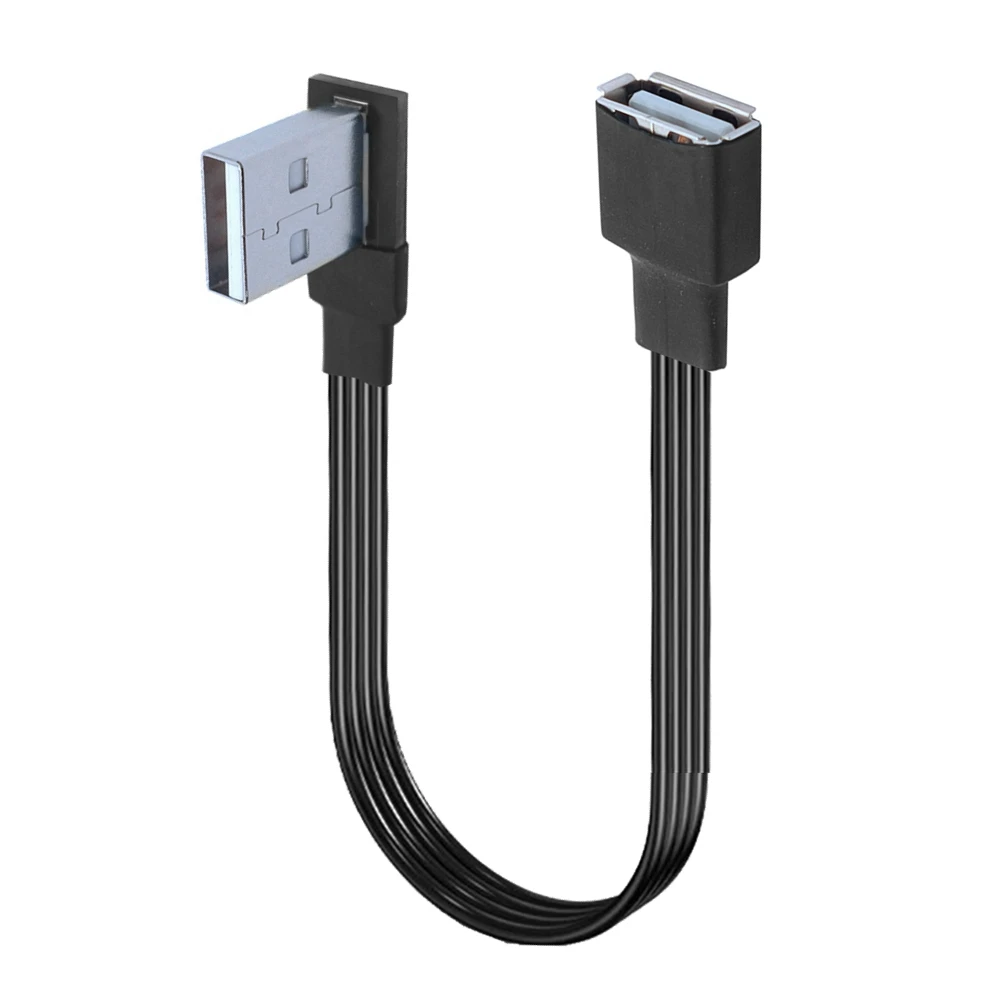 Угловой удлинительный кабель USB 2.0 A 5–300 см с разъемом папа и мама 90 папа-мама