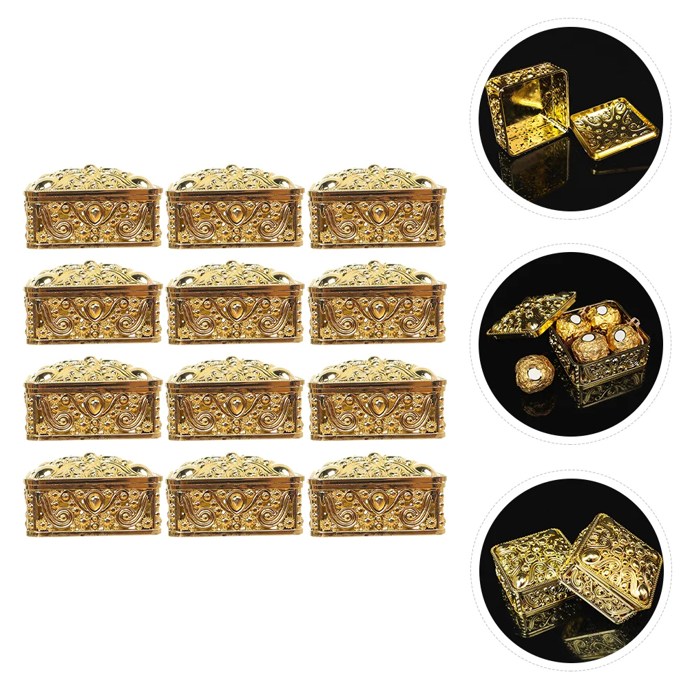 

12pcs Wedding Candy Box Square Plastic Wedding Gift Box Food Packaging Candy Box