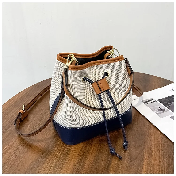 

Contrast Bucket Bag Phone Shoulder Chest Bag Phone Pocket Pouch Crossbody Bags For iPhone Women