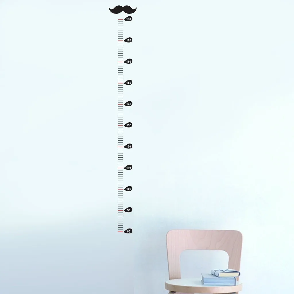 Мультяшный измеритель роста бороды Настенная Наклейка для детей детской комнаты