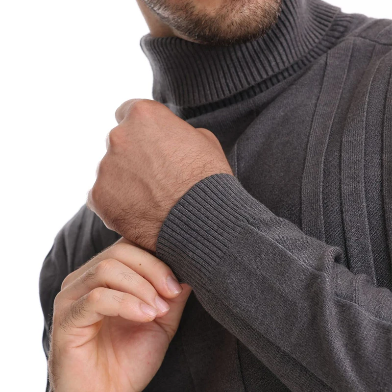 Мужской трикотажный пуловер с длинным рукавом