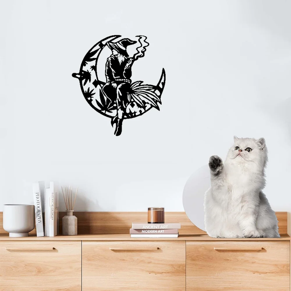 Металлическое Украшение На Хэллоуин Со Страшной Лунной Ведьмой И Дверным