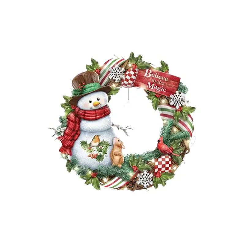 

Рождественский венок с Санта-Клаусом, красочные очаровательные гирлянды с Санта-Клаусом, Подвески, декор для стен, кухни, дома, окна в качест...