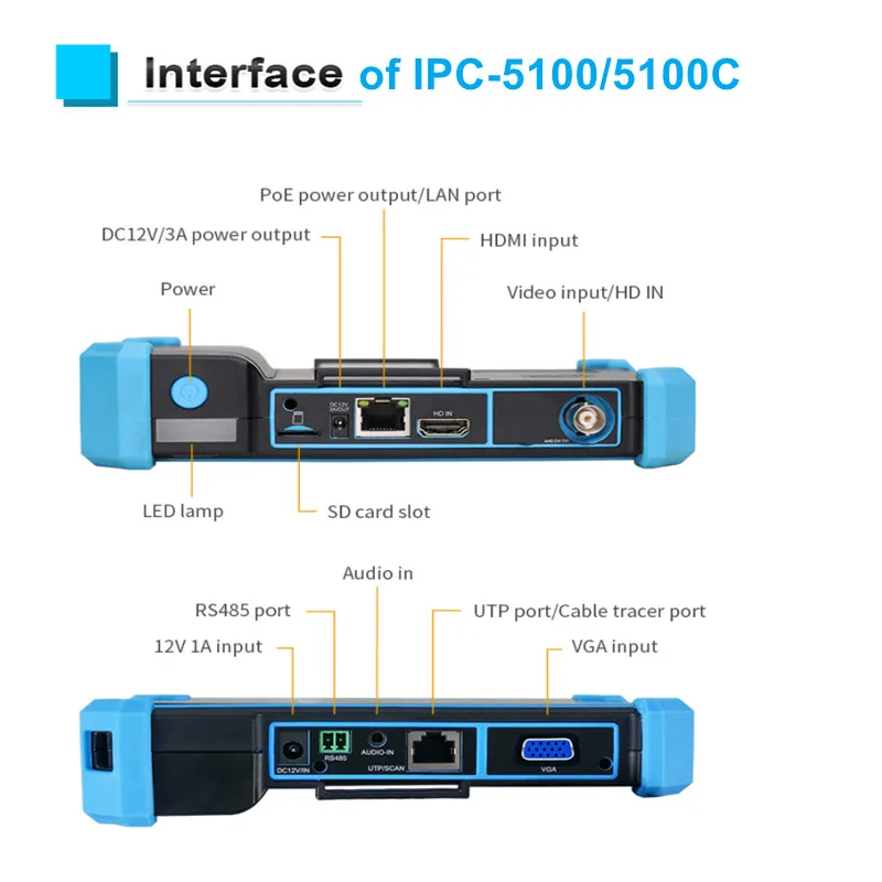 Тестер для телевизора CC 4K IPC тестер 8 Мп AHD CVI TV SDI с HDMI VGA входом монитор IP камеры CF