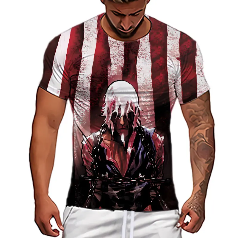 Футболка мужская с 3D-принтом флага США, модная тенниска с круглым вырезом и короткими рукавами, уличная одежда, лето