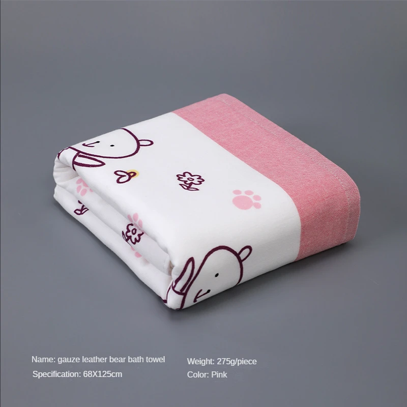 

Anime Cotton Gauze Bath Towel Child Adult Soft Absorbent Hand Face Towels For Home Hotel Bathroom Beach Quick-Dry Size 68x125cm