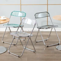 transparent crystal dining chair stool fashion folding chair bedroom makeup chair photo chair home back chair home furniture
