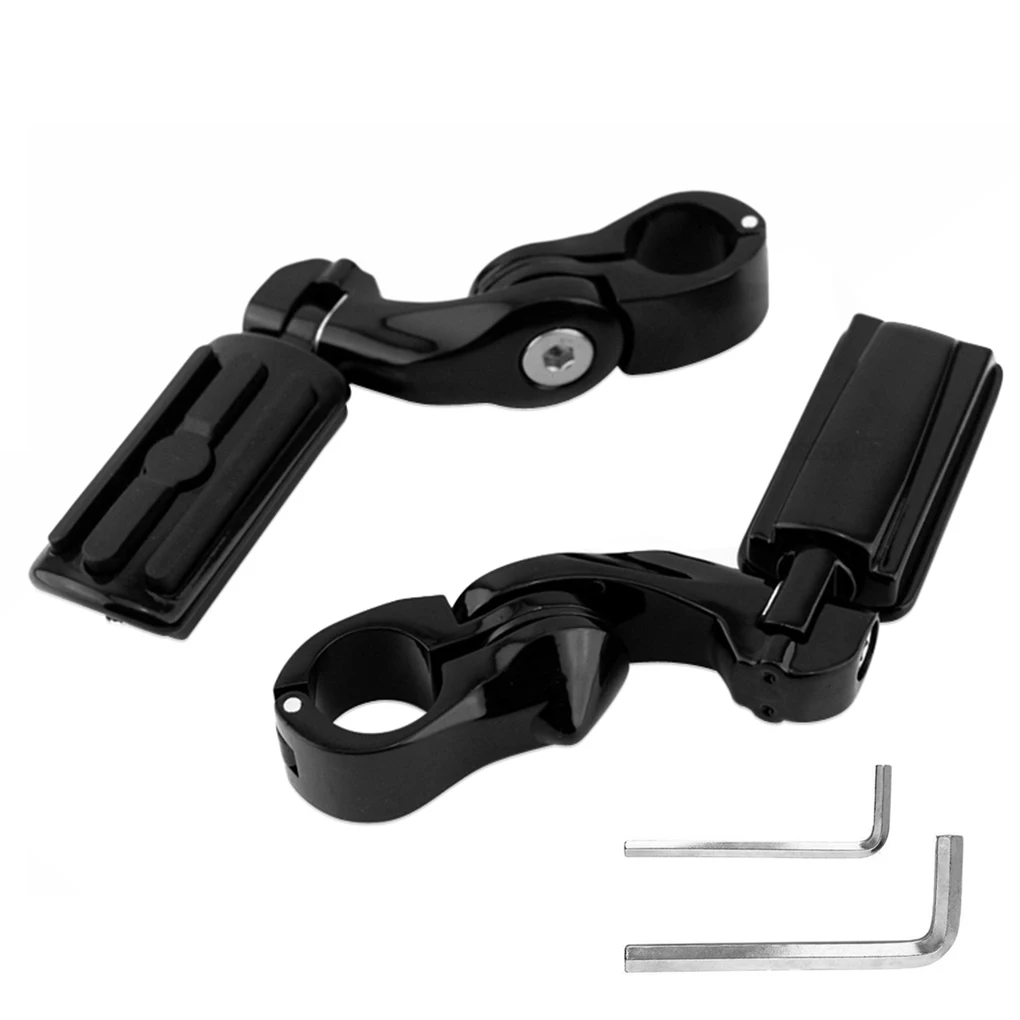 

1 Pair Motorbike Rear Pedal 32mm Angle Adjustable Professional Short Type Fixable Motorcycle Pedals Upgrade Parts