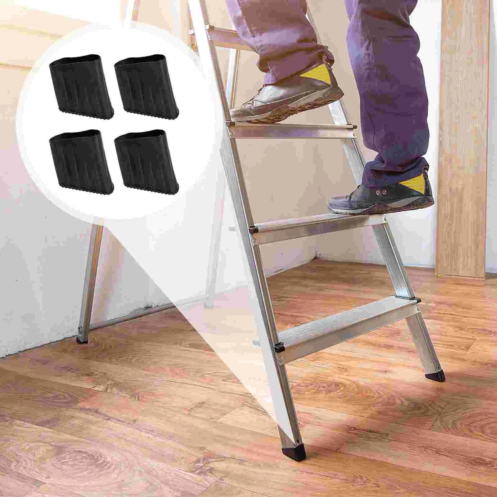 

4pcs furniture moving pads ladder feet covers rubber ladder replacement non- skid step ladder feet mat cushion pads ladder
