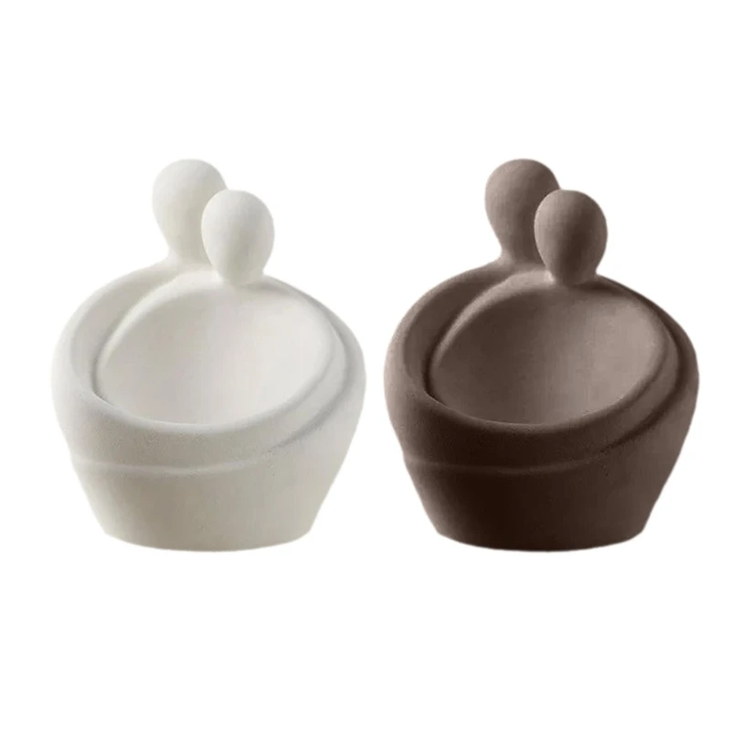 Элегантный держатель для ключей со статуэтками пар современный поднос из смолы