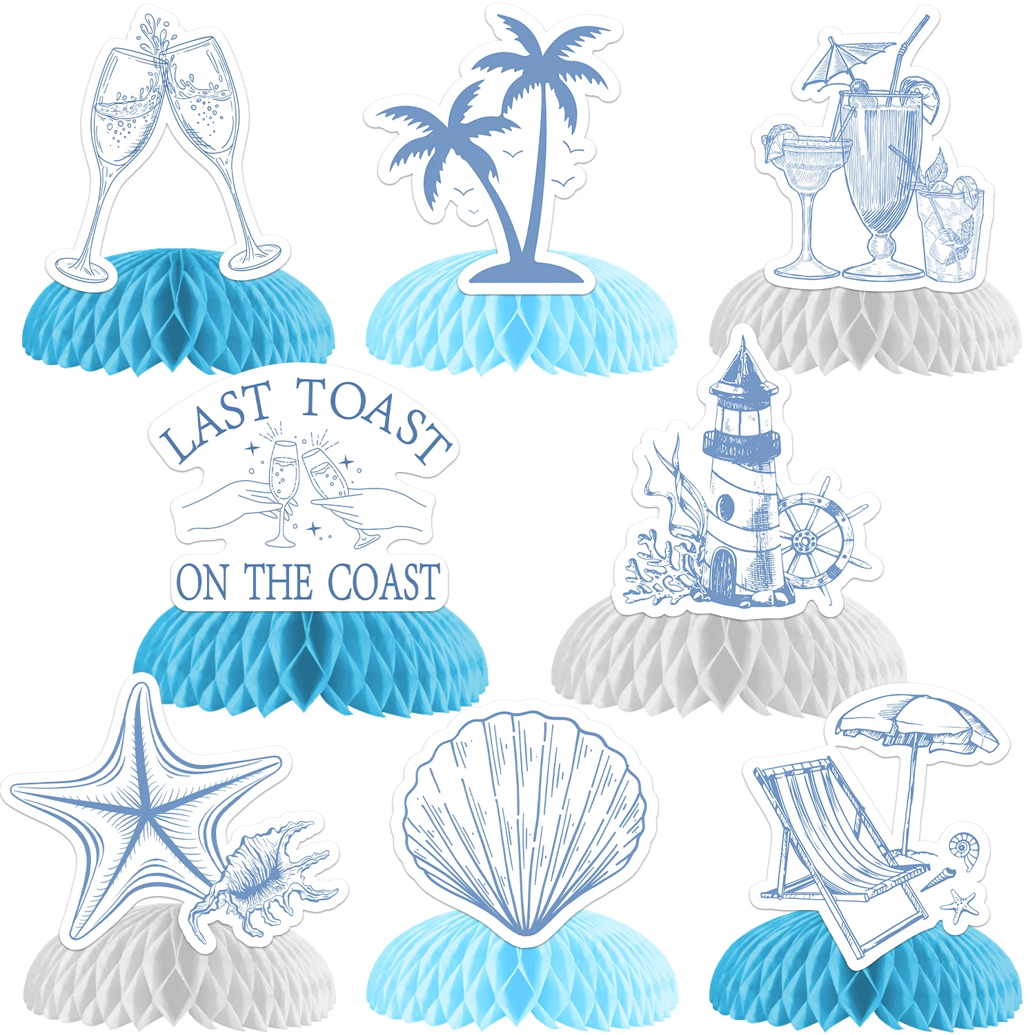 Sursurprise 8 шт. последний тост на побережье девичник декор для шампанского пальма