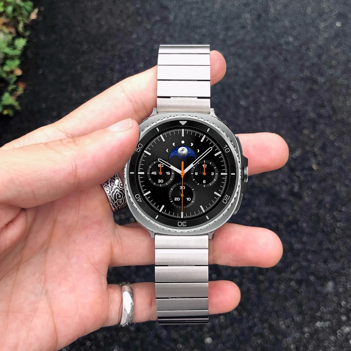 Фото Браслет из нержавеющей стали для Samsung Galaxy Watch 8 40, 44 мм, роскошный металлический сменный ремешок для Galaxy Watch 8, классический ремешок для часов №3
