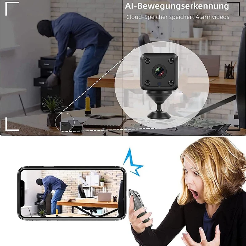 Мини-камера видеонаблюдения 4K 1080P HD с поддержкой Wi-Fi