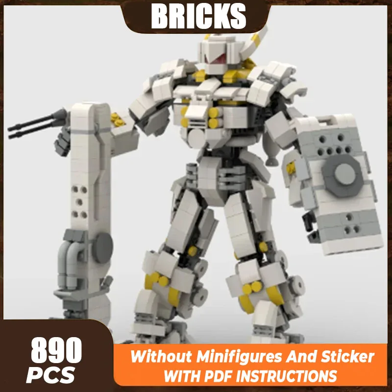 Военная боевая меховая модель Moc строительные кирпичи белый рыцарь механическая