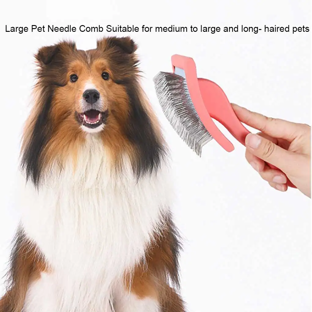 

Pet Grooming Hair Brush Manual Animal Beauty Hairbrush Long Handle Professional Reusable Shedding Cleaning Rake Supply