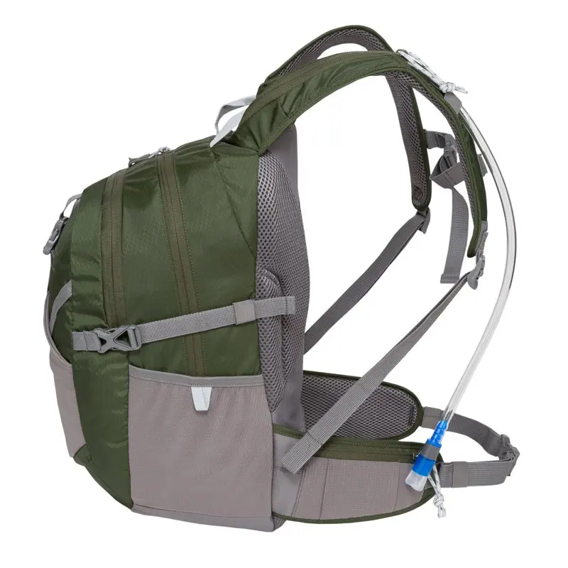 Outdoor Products Trail Break 18 Ltr Hydration Pack, with 3-Liter Reservoir, Green, Unisex