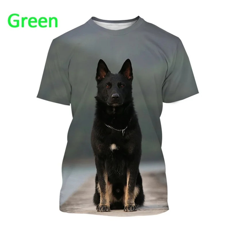 Новая футболка унисекс с 3D принтом собаки милая немецкая овчарка мужская рубашка