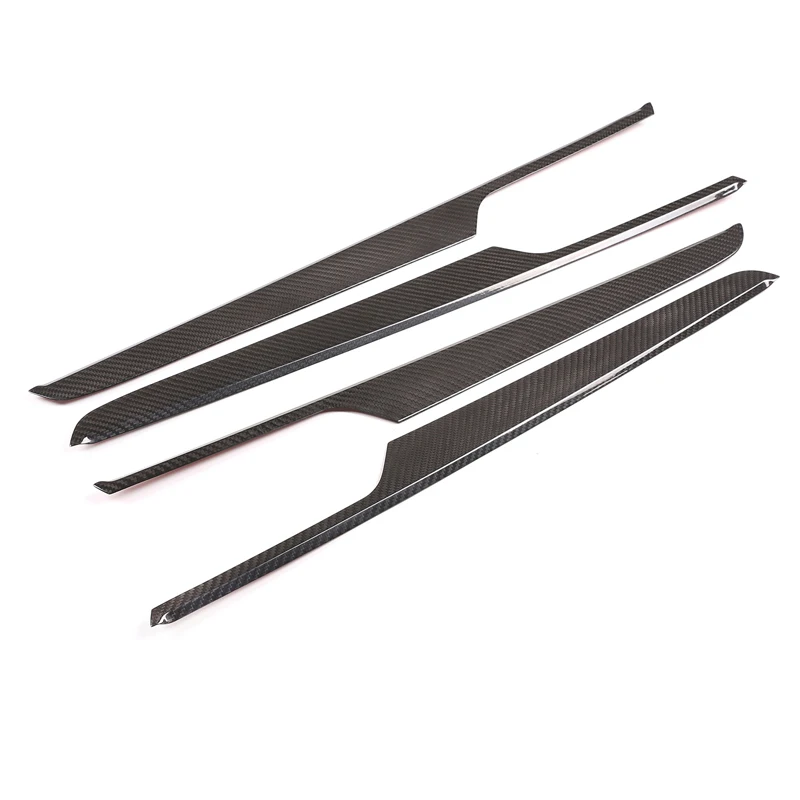 

4pcs Real Carbon Fiber Side Door Panel Interior Bodykit Decor Trim Fit For Porsche Macan 2014-2022