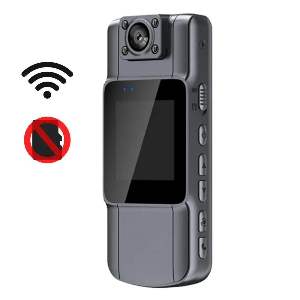 

Mini Camera HD IPS Screen 180° Rotatable Lens Back Clip Full Hd Police Body Worn Camera Wearable Pocket Bodycam Camcorder