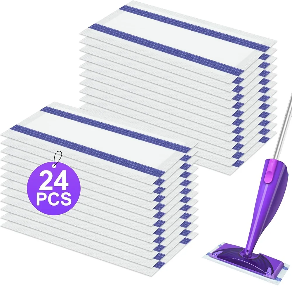 

24 шт. сменные стержни для швабры Swiffer Wet Jet из твердой древесины и пола, одноразовые многослойные сменные подушечки для сухой швабры