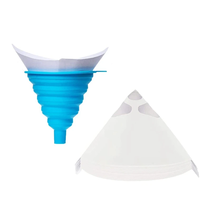 

100Pack 100 Micrometre Paint Cone Paint Strainers With 1 Pcs Silicone Funnel, 100 Micrometre Paint Filter