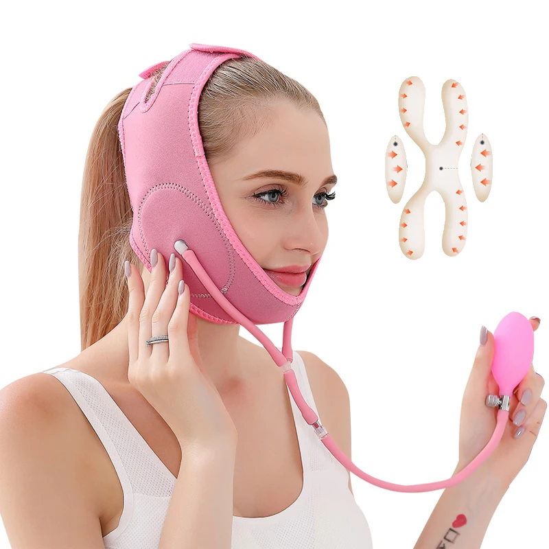 

Inflatable Face Slimming Band Air Press Lift Up Belt Face-Lift Mask Massager V-Line Cheek Chin Slimming Belt Face Shaper Bandage