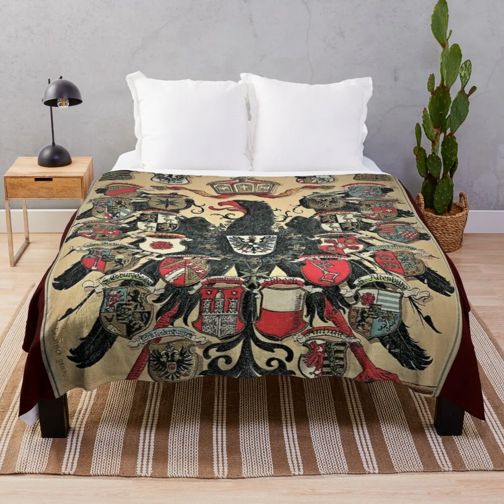 

Kaiser Reich 1871 Coat of Arms Throw Blanket Cotton Sofa Throw
