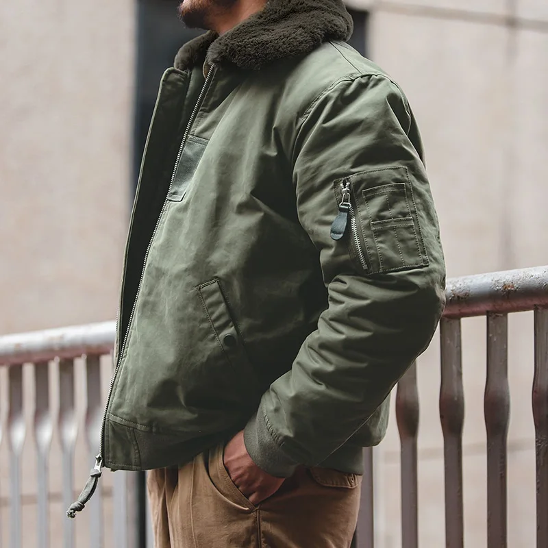 

Куртка B15 Мужская зимняя, бомбер в американском ретро стиле, куртка-бомбер ВВС, флисовый воротник с подкладкой, верхняя одежда на осень