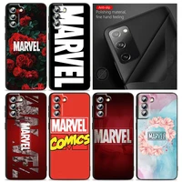 marvel logo art fashion phone case for samsung s22 s21 s20 ultra fe s10 s9 s8 plus 4g 5g s10 edge silicone tpu cover