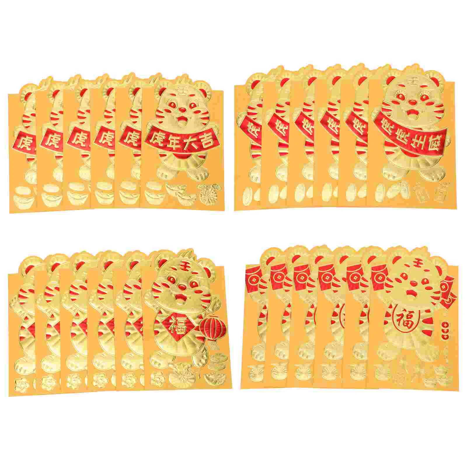 

New Year Envelopes Red Chinese Envelope Hong Bao Giftcartoon Packet Traditional 9X12 Happy Lunar