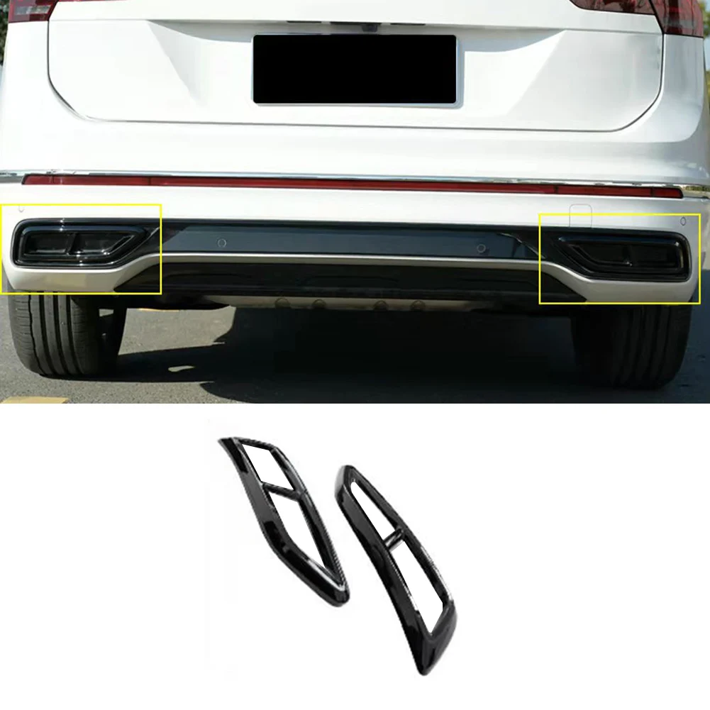 

Car Rear Bumper Exhaust Muffler Tail Pipe Trim Sticker for Tiguan L 2022