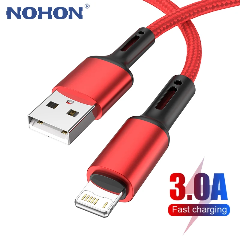 USB-кабель для iPhone, 3 А, 2 провода, длина 3 м