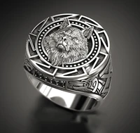 wolf jewelry mens exquisite fashion art mans rings the call of wolf handmade pure raised relief wolfs ring jewelry gift