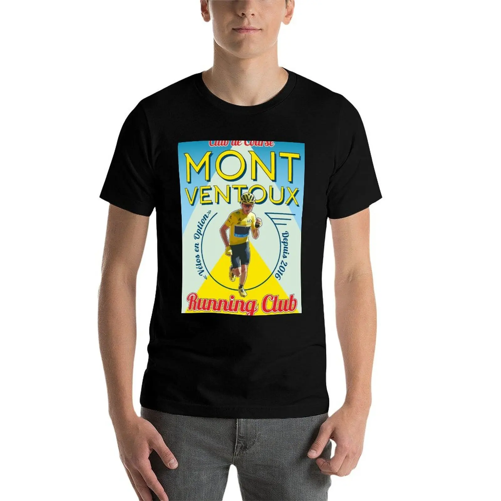 Фото Футболка Chris Froome Mont Ventoux Running Club с классическим принтом и короткими рукавами №4