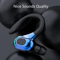 bluetooth 5 2 wireless earphone ear hook single mini business headphone hifi bass noise cancelling sports gaming earbuds