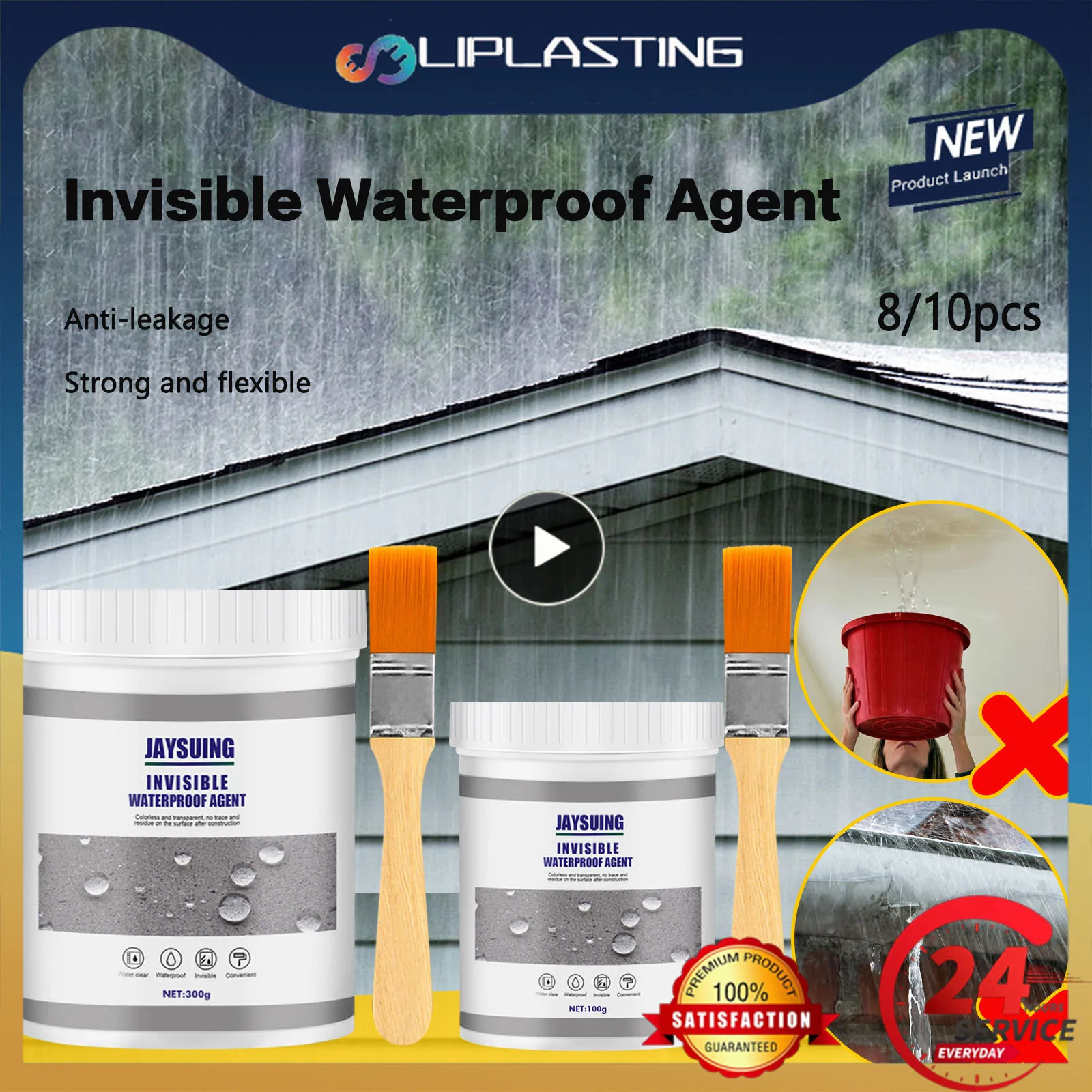 

Invisible Waterproof Agent Waterproof Sealant Agent Transparent Glue Toilet Anti-Leak Nano Glue Sealant Wall Mending Repair Tool